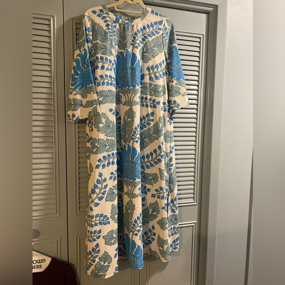 Tuckernuck Blue and Green Kaftan Dress